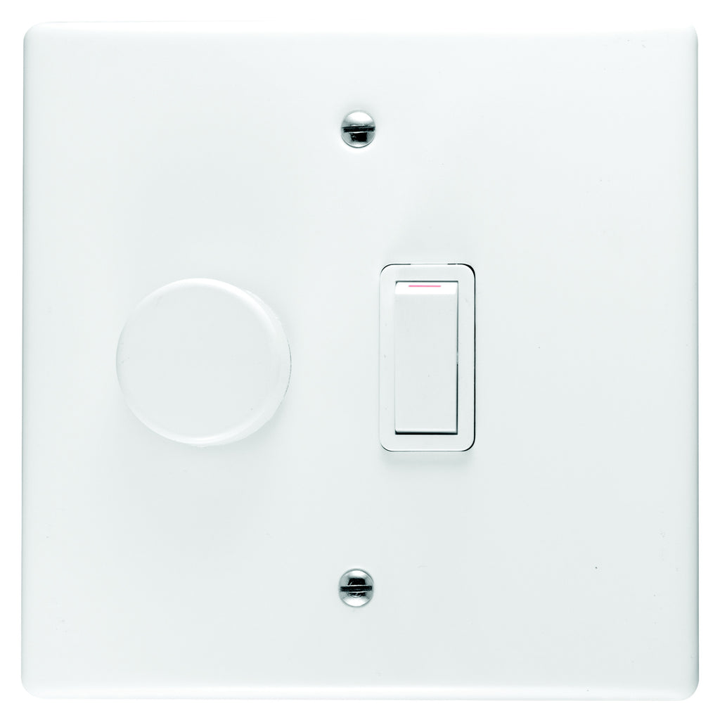 CRABTREE CLASSIC DIMMER SWITCH 3 LEVER + COVER 4X4 800W