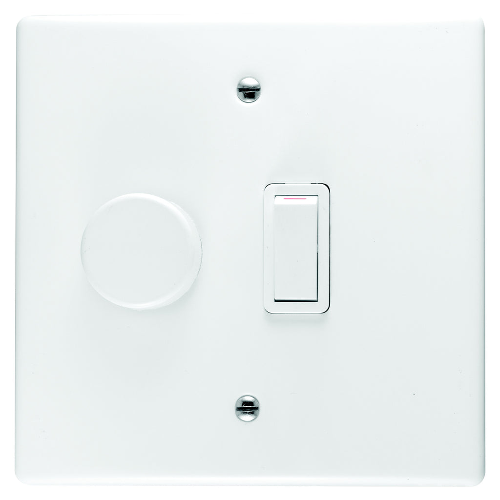 CRABTREE CLASSIC DIMMER SWITCH 1 LEVER + COVER 4X4 800W