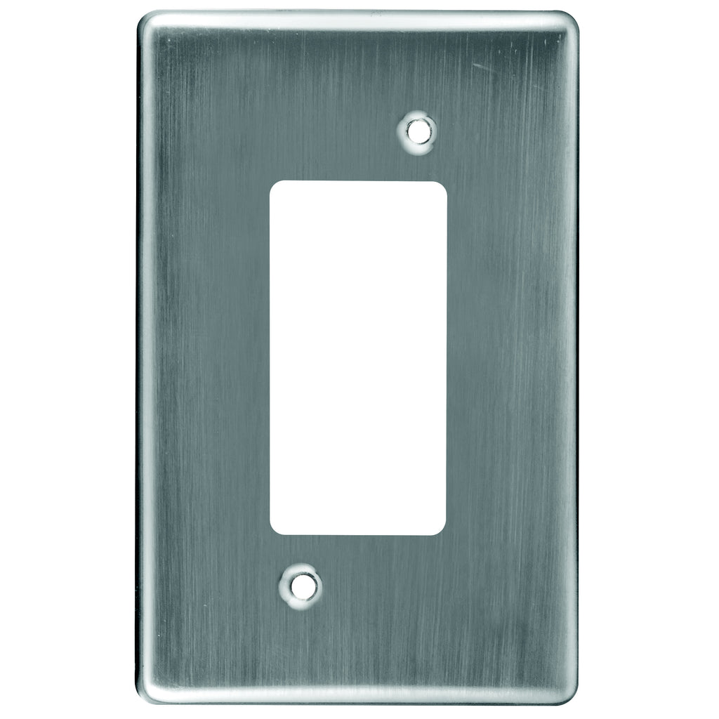 CRABTREE CLASSIC 3 LEVER COVERPLATE STEEL 4X2