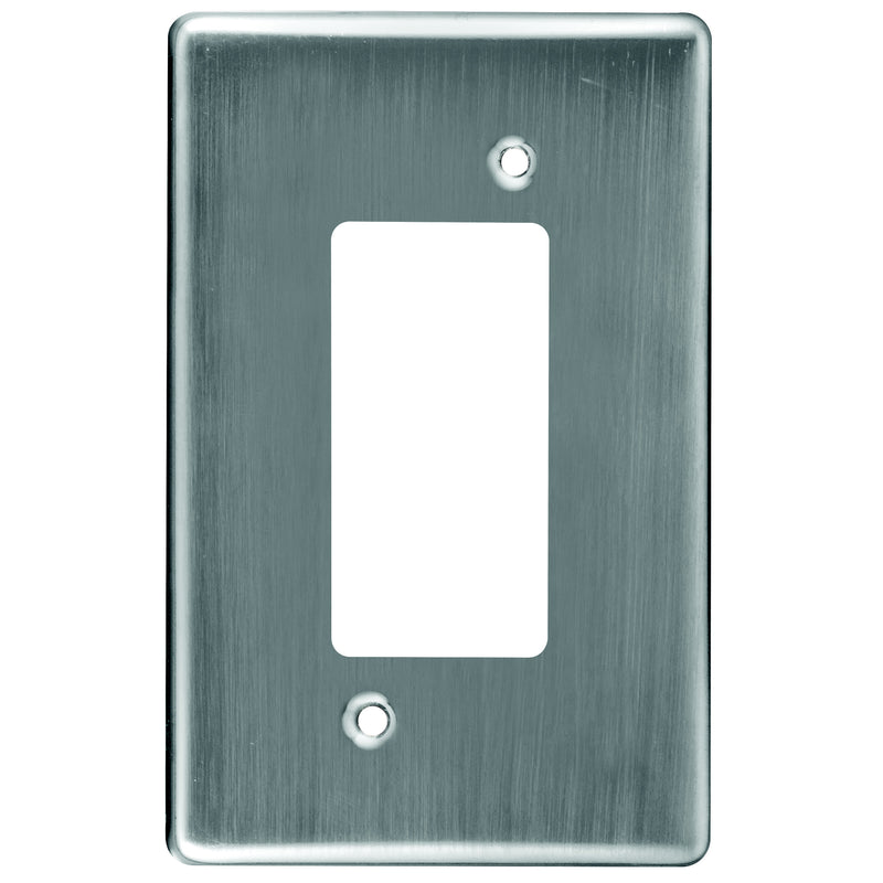 CRABTREE CLASSIC 3 LEVER COVERPLATE STEEL 4X2