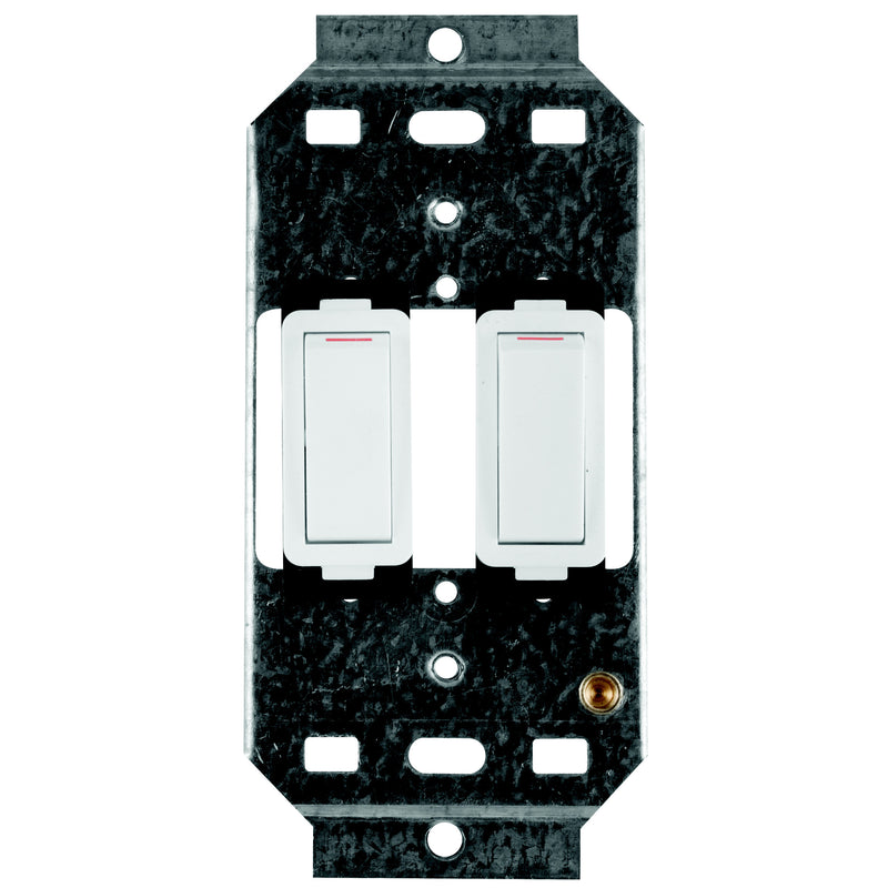 CRABTREE CLASSIC 2 LEVER 2X2 WAY 20A SWITCH + YOKE 4X2