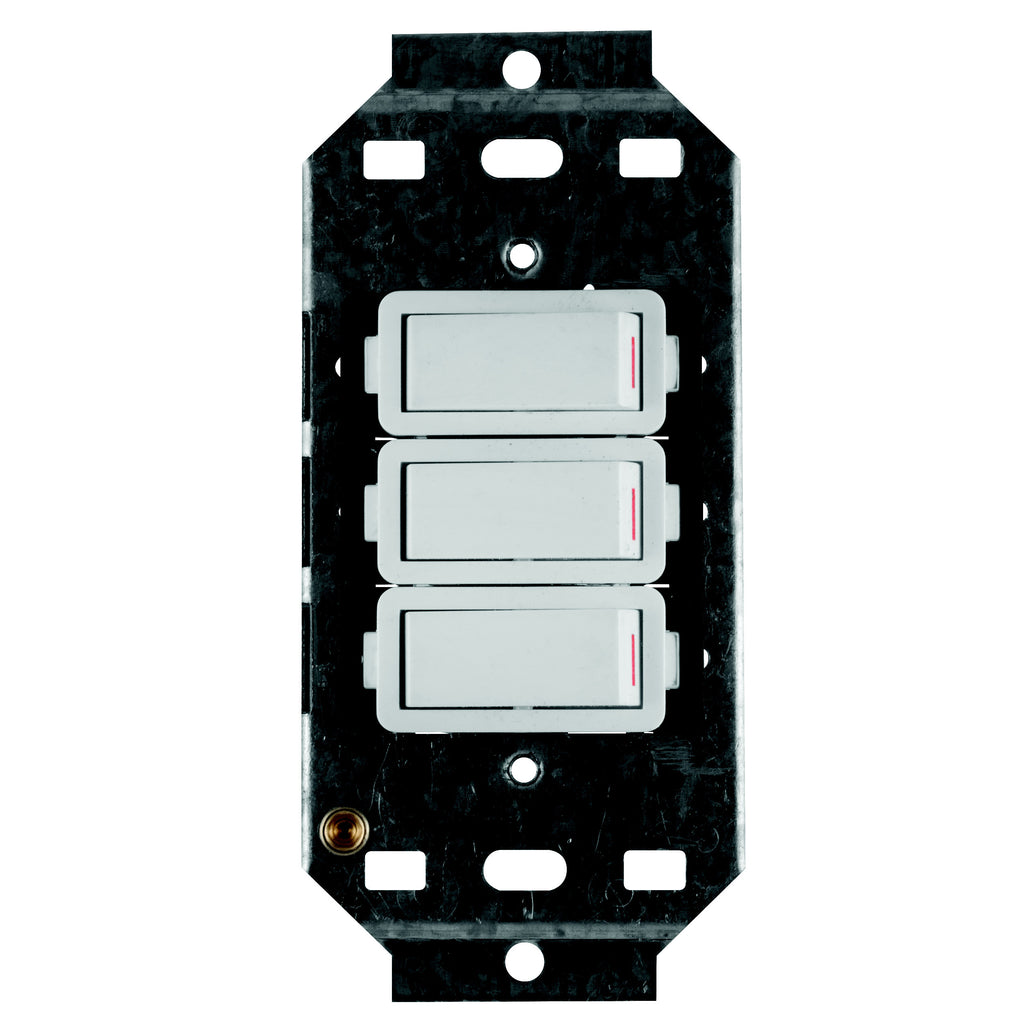 CRABTREE CLASSIC 3 LEVER 3X1 WAY 20A SWITCH + YOKE 4X2