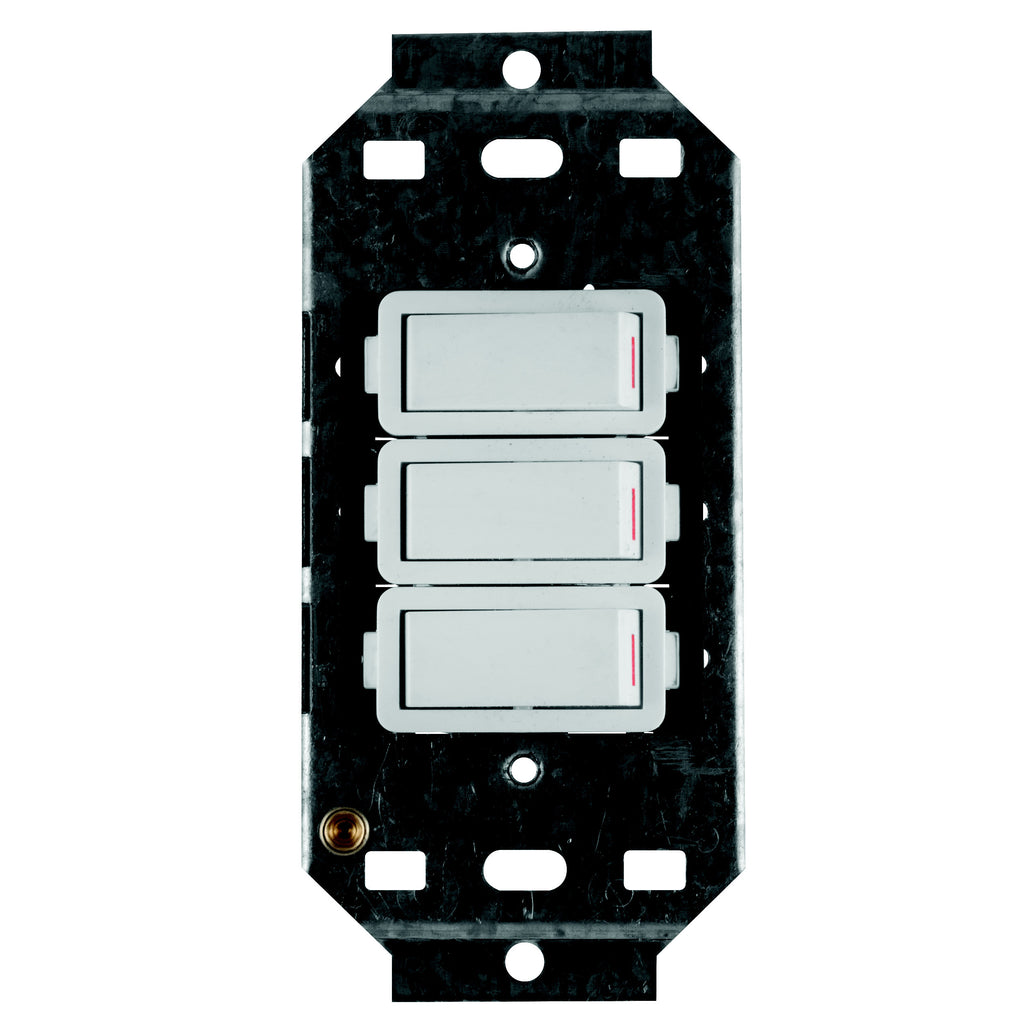 CRABTREE CLASSIC 3 LEVER 2X1 & 1X2 WAY 20A SWITCH + YOKE 4X2