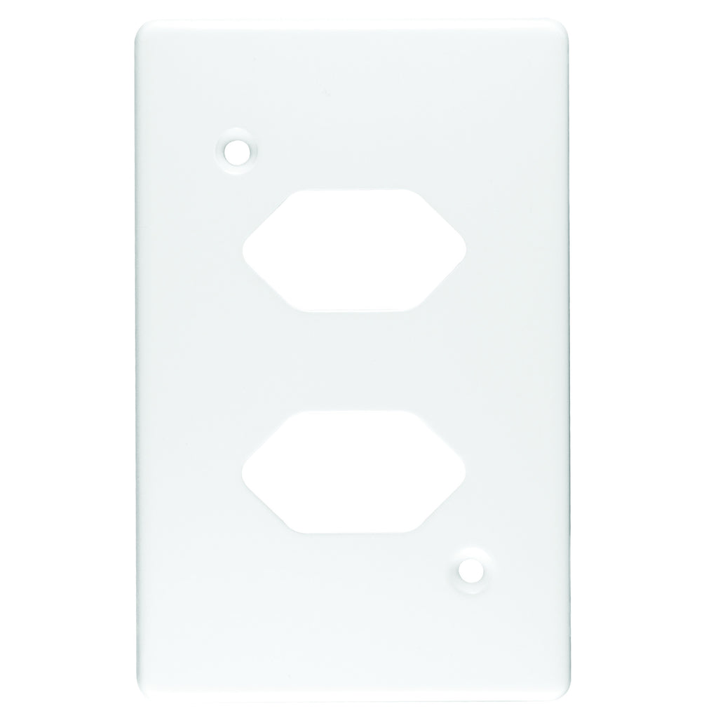 CRABTREE CLASSIC SLIMLINE COVERPLATE STEEL 4X2