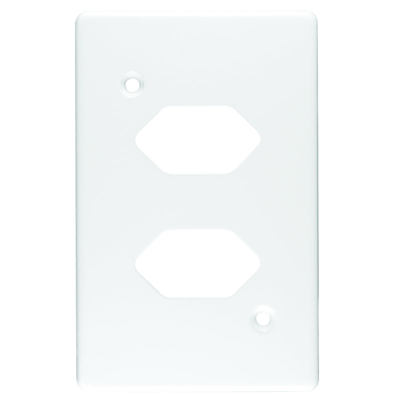 CRABTREE CLASSIC SLIMLINE COVERPLATE STEEL 4X2