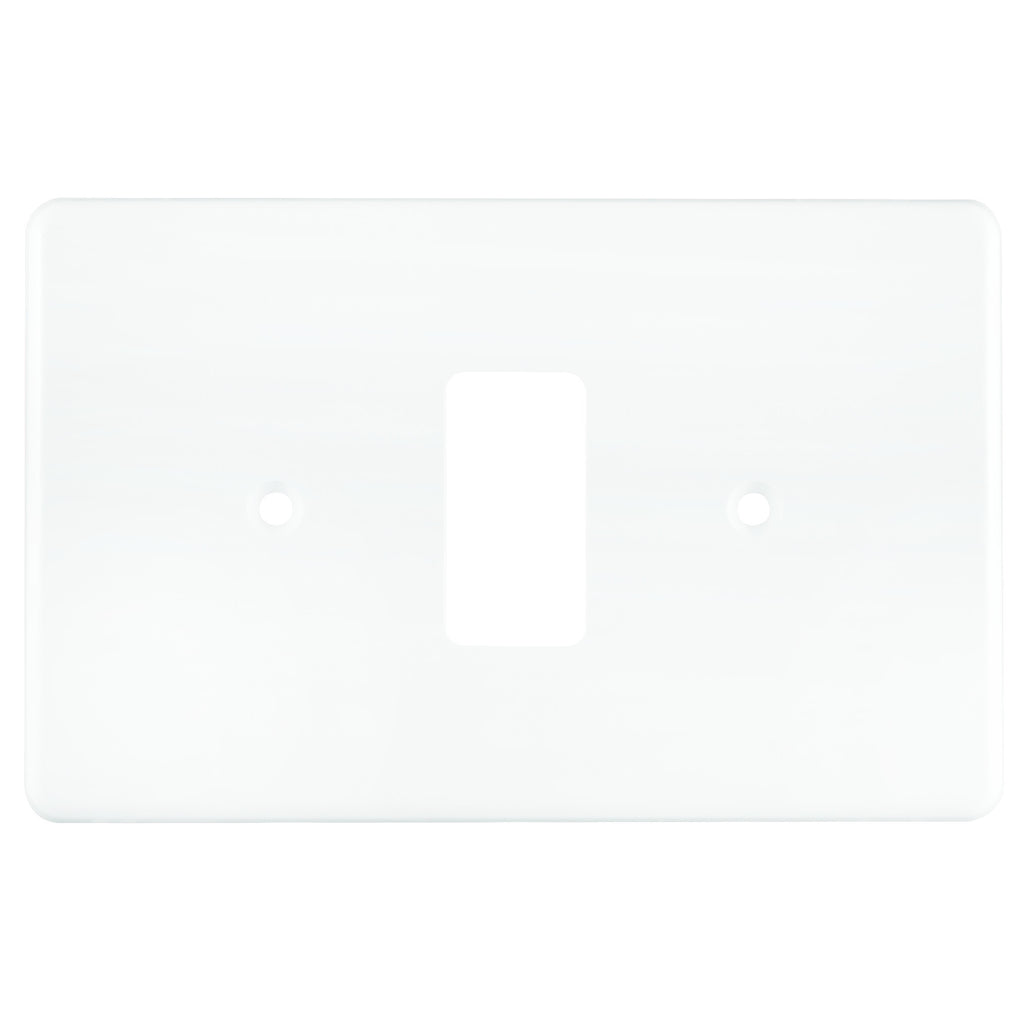 CRABTREE CLASSIC 1 LEVER COVERPLATE STEEL 4X2- HORIZONTAL