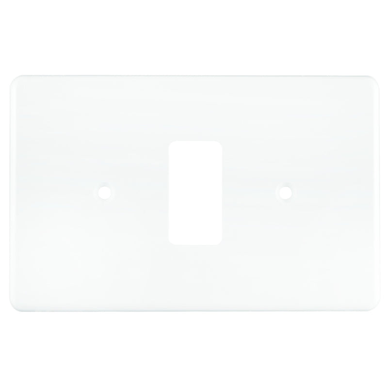 CRABTREE CLASSIC 1 LEVER COVERPLATE STEEL 4X2- HORIZONTAL