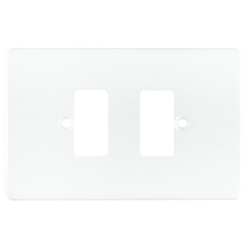 CRABTREE CLASSIC 2 LEVER COVERPLATE PLASTIC 4X2- HORIZONTAL