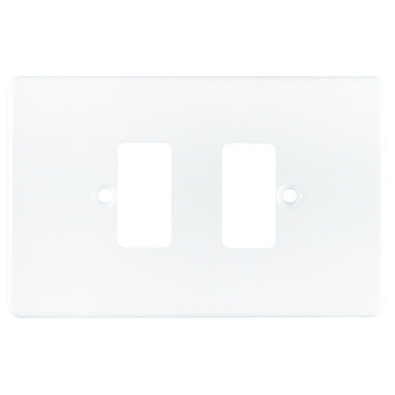 CRABTREE CLASSIC 2 LEVER COVERPLATE PLASTIC 4X2- HORIZONTAL