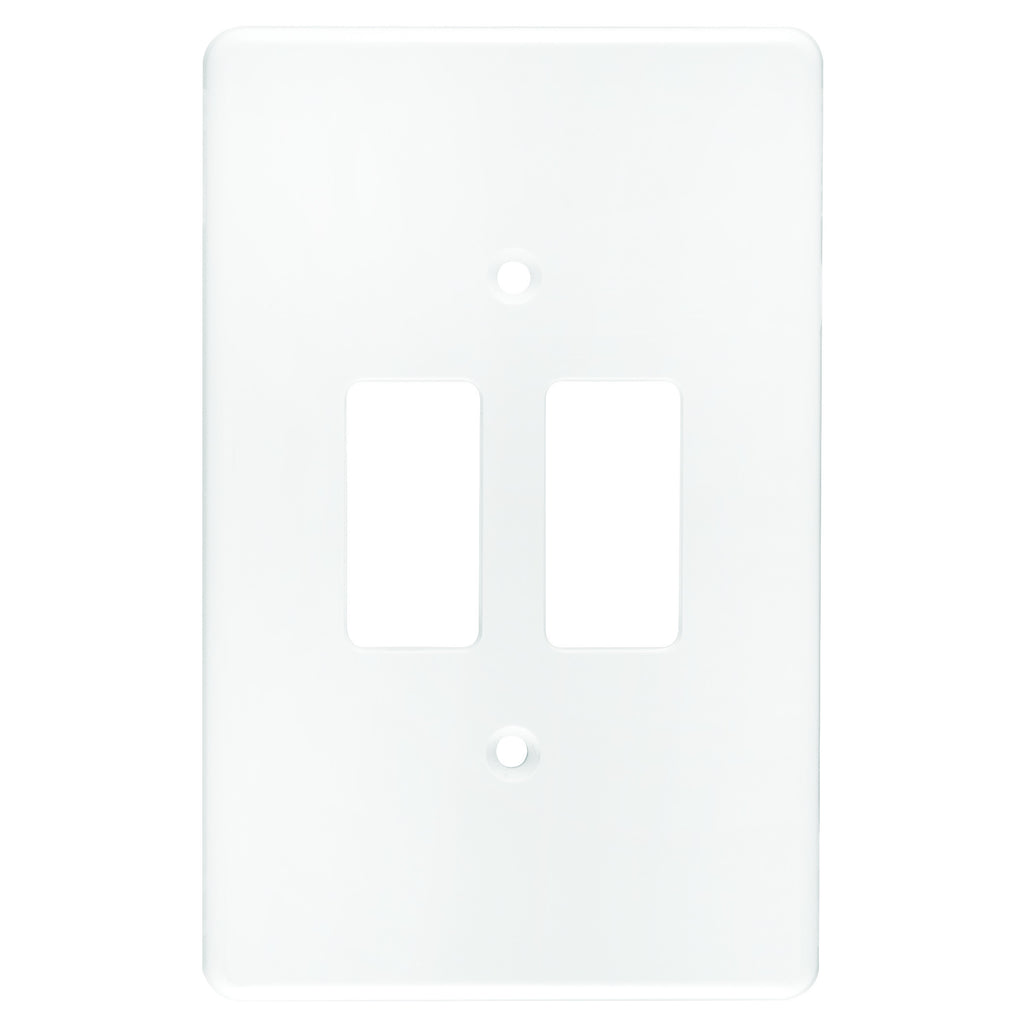 CRABTREE CLASSIC 2 LEVER COVERPLATE PLASTIC 4X2