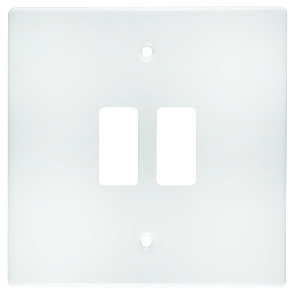 CRABTREE CLASSIC 2 LEVER COVERPLATE STEEL 4X4