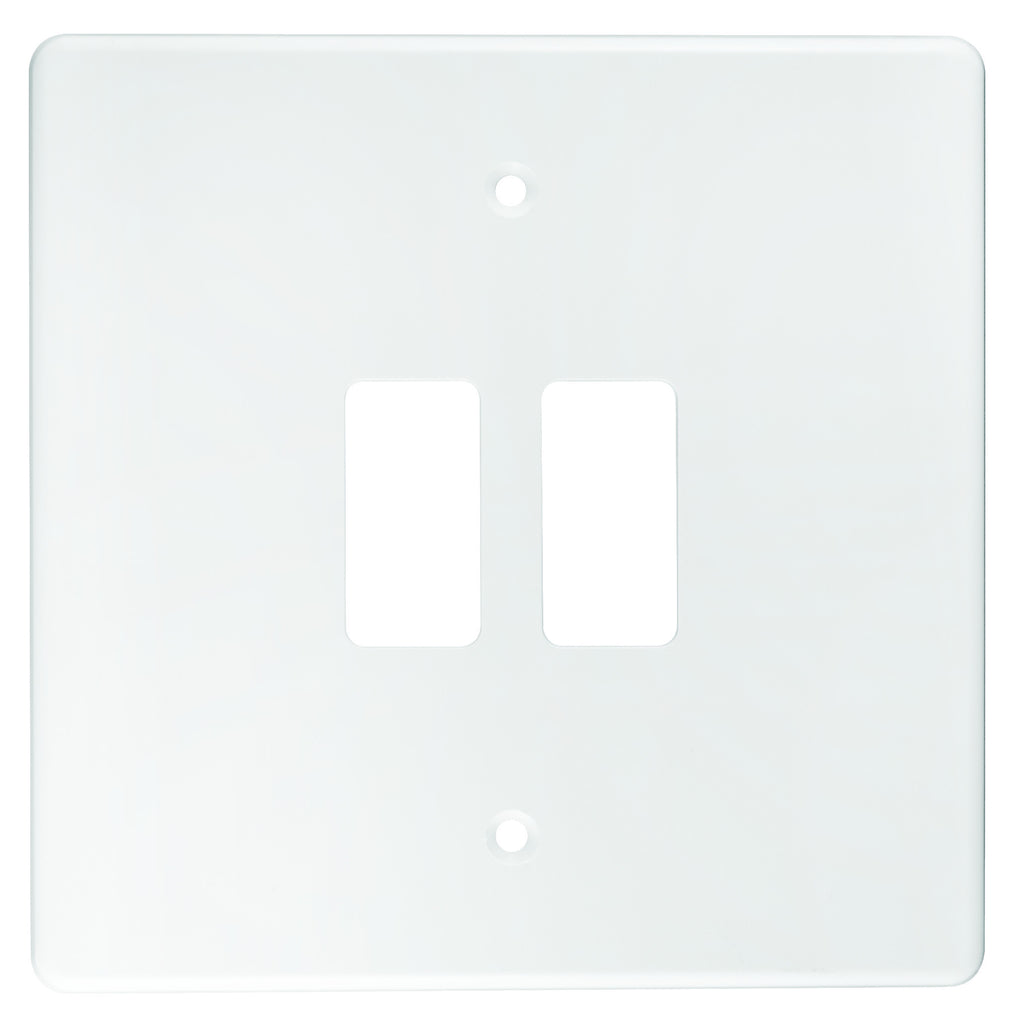 CRABTREE CLASSIC 2 LEVER COVERPLATE PLASTIC 4X4