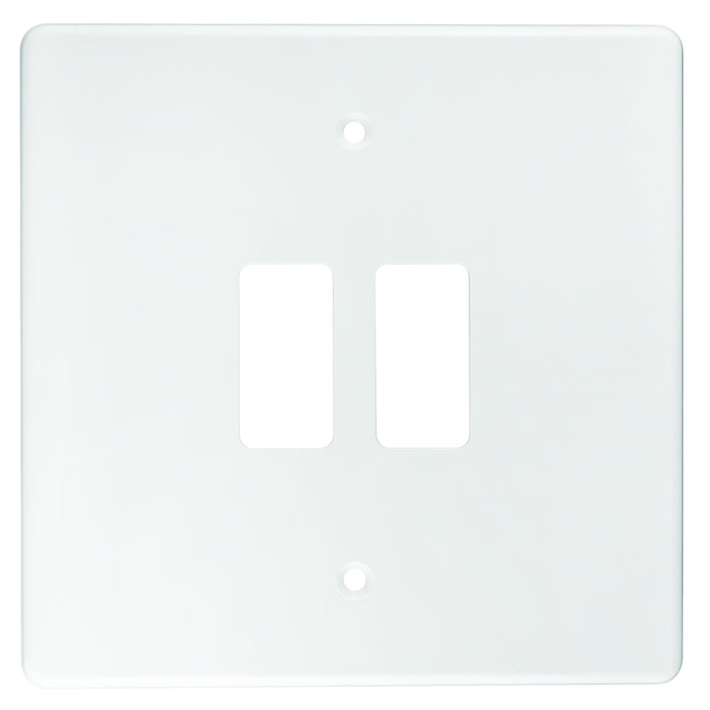 CRABTREE CLASSIC 2 LEVER COVERPLATE PLASTIC 4X4