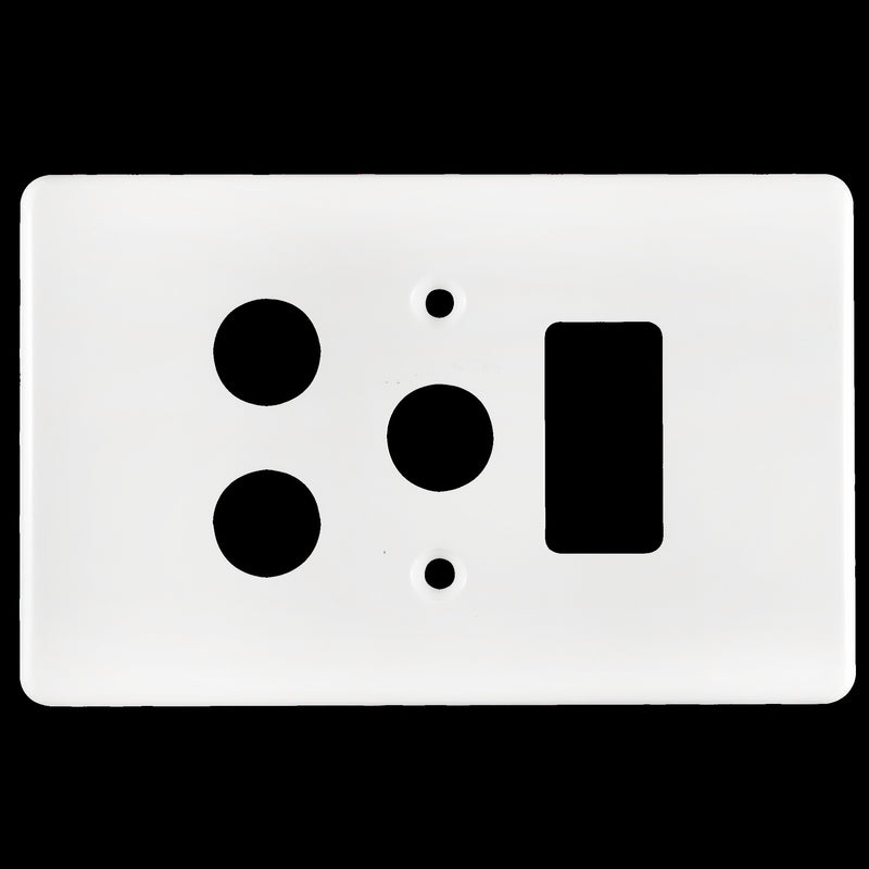 CRABTREE CLASSIC SINGLE SOCKET COVERPLATE PLASTIC 4X2- VERTICAL