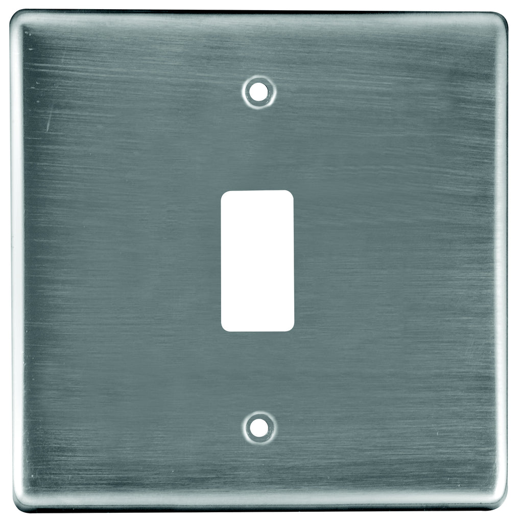 CRABTREE CLASSIC 1 LEVER COVERPLATE STEEL 4X4