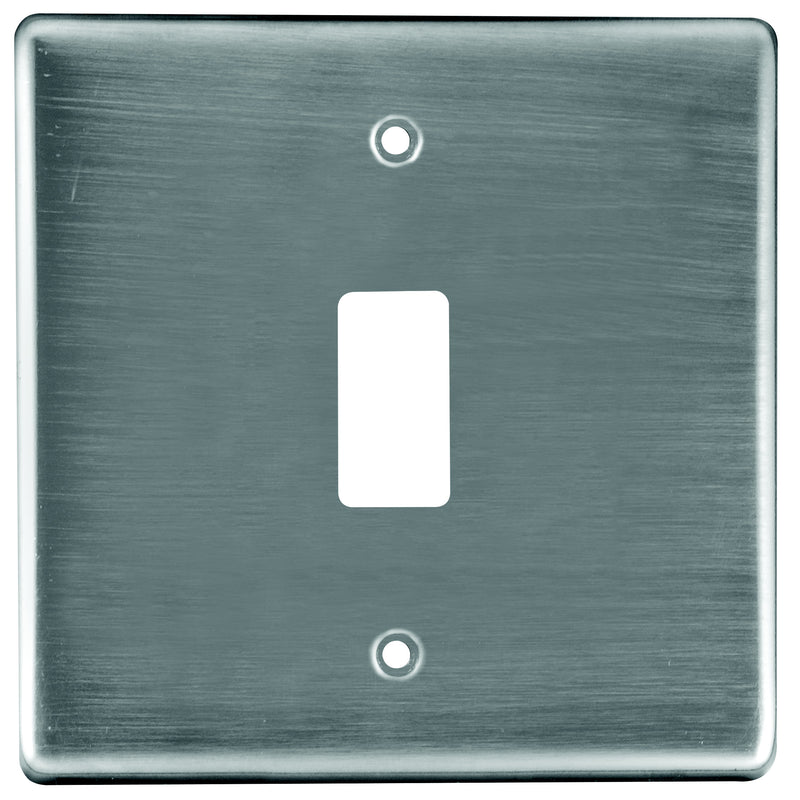 CRABTREE CLASSIC 1 LEVER COVERPLATE STEEL 4X4