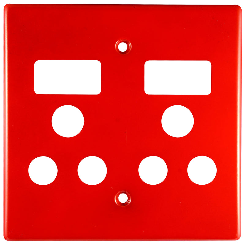 CRABTREE CLASSIC DOUBLE SOCKET COVERPLATE STEEL 4X4