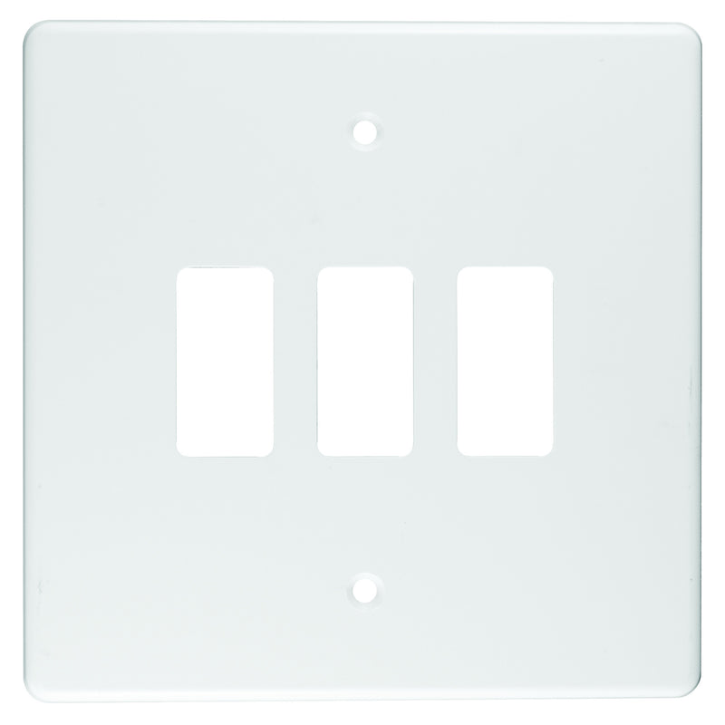 CRABTREE CLASSIC 3 LEVER COVERPLATE PLASTIC 4X4