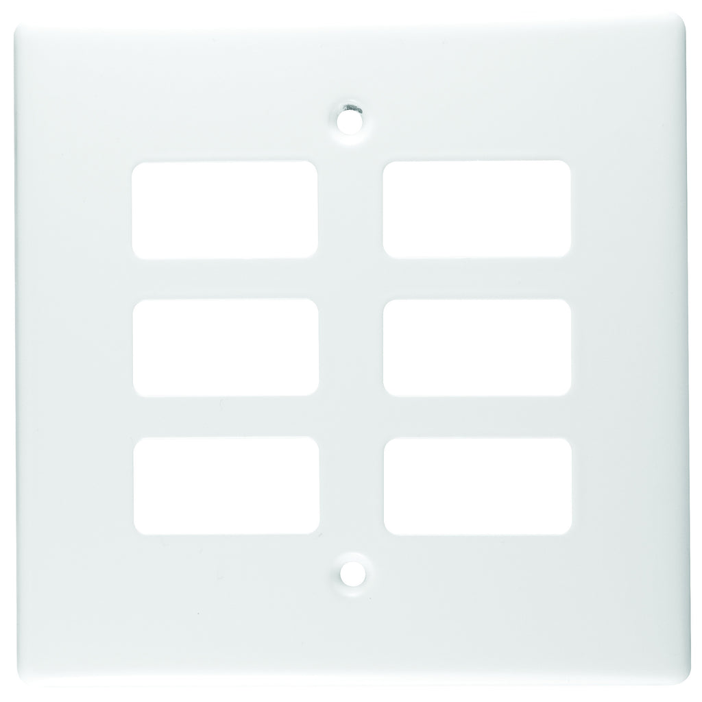 CRABTREE CLASSIC 6 LEVER COVERPLATE STEEL 4X4