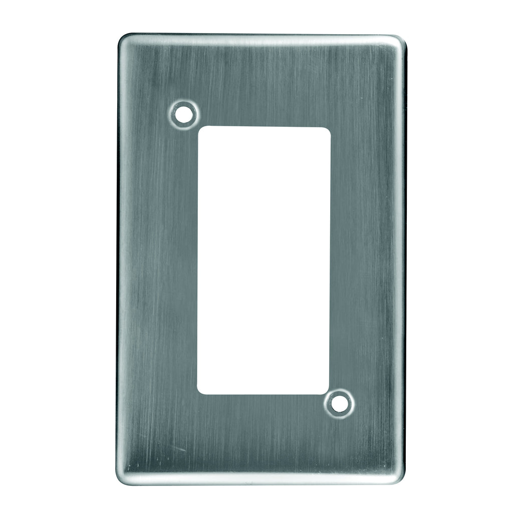 CRABTREE CLASSIC 4 LEVER COVERPLATE STEEL 4X2