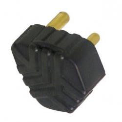 PLUG TOP RUBBER 3 PIN 16A BLACK