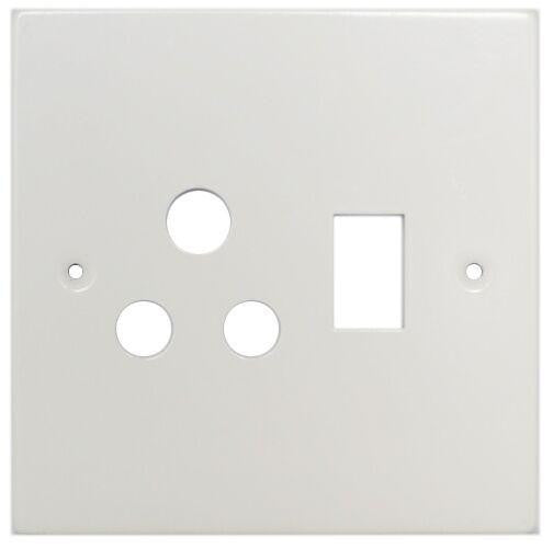 TITAN SINGLE SWITCH SOCKET STEEL COVER PLATE 4X2