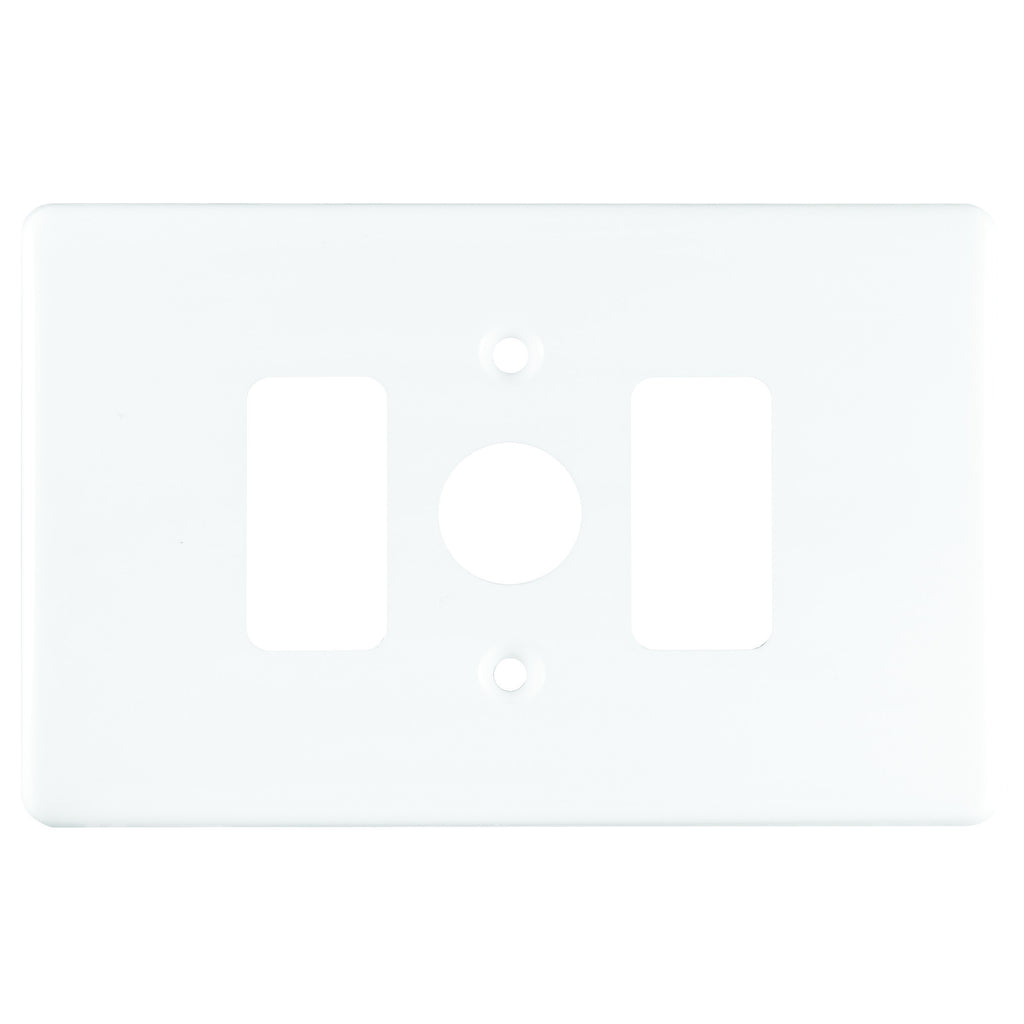 CRABTREE CLASSIC 2 LEVER DIMMER COVERPLATE STEEL 4X2