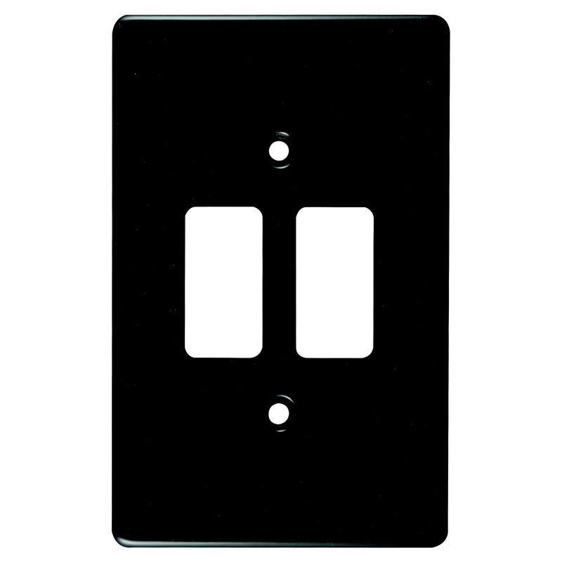 CRABTREE CLASSIC 2 LEVER COVERPLATE STEEL 4X2