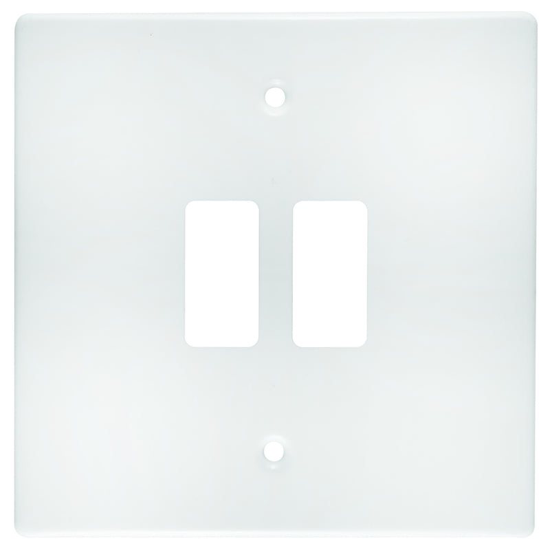 CRABTREE CLASSIC 2 LEVER COVERPLATE STEEL 4X4