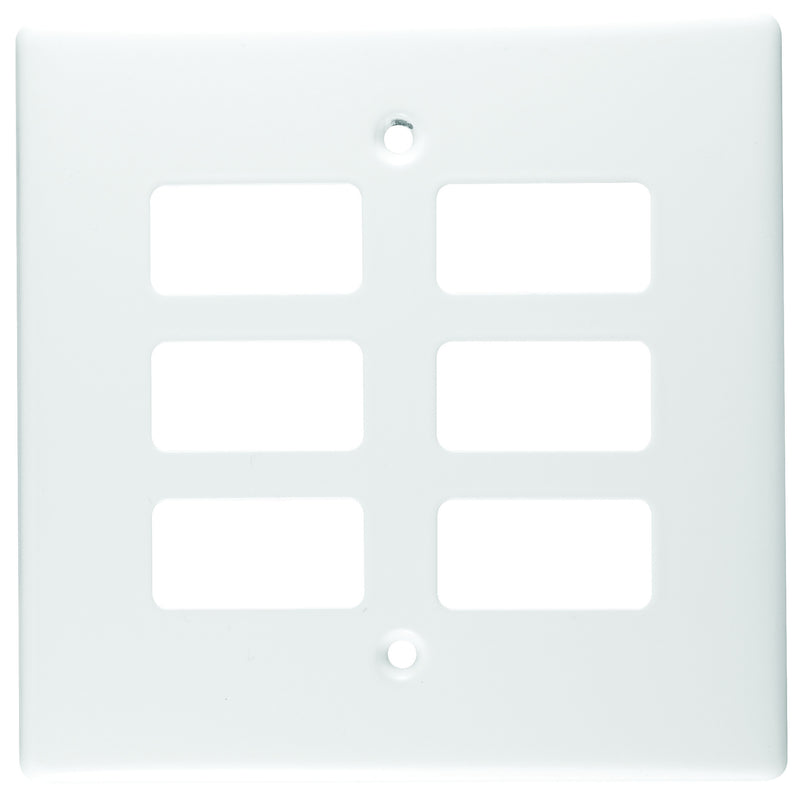 CRABTREE CLASSIC 6 LEVER COVERPLATE STEEL 4X4