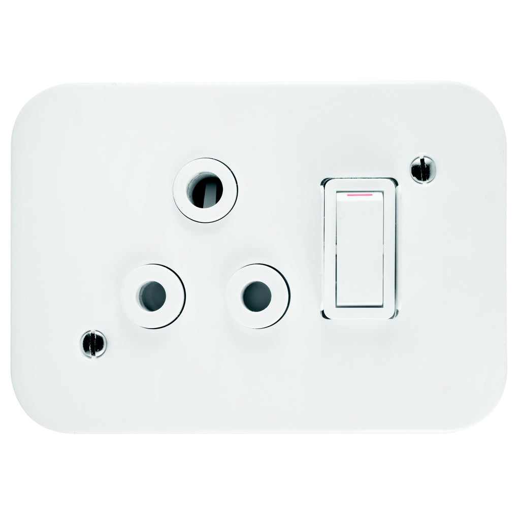 CRABTREE INDUSTRIAL 16A SINGLE SOCKET + COVER 75X83