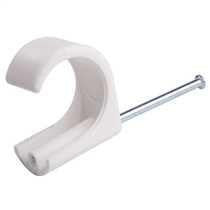 ROUND CABLE CLIPS 20MM NAIL IN SADDLE (X100)