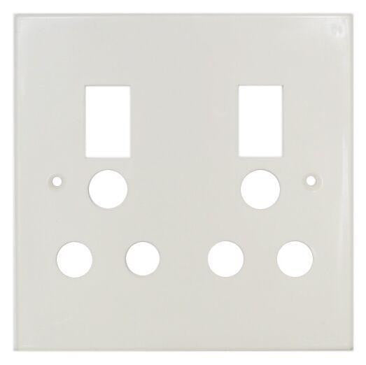 TITAN DOUBLE SWITCH SOCKET PLASTIC COVER PLATE 4X4